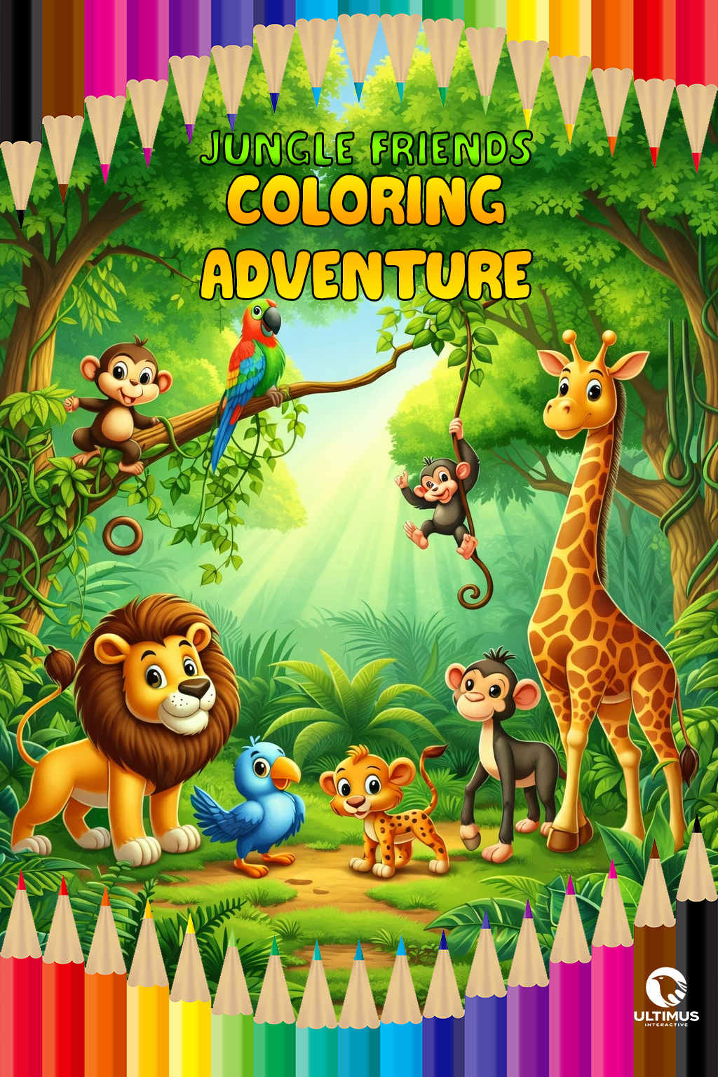 Jungle Friends Coloring Adventure – Fun Animal Coloring Book for Kids