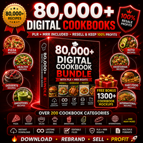 80,000 Digital Cookbooks