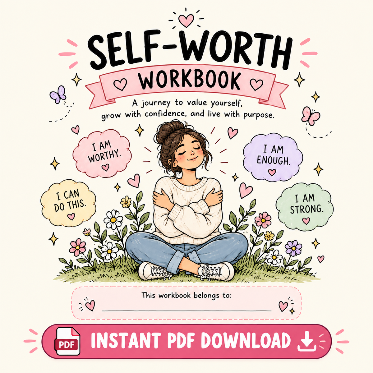 SELF-WORTH WORKBOOK INSTANT PDF DOWNLOAD